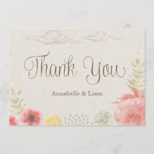 In the Meadow Summer Wedding Thank You Card