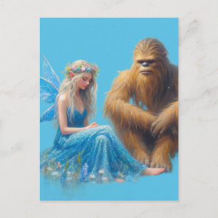 In the Meadow With Sasquatch Postcard