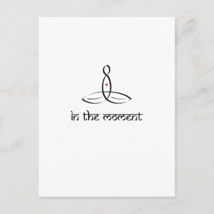 In The Moment - Black Sanskrit style Postcard