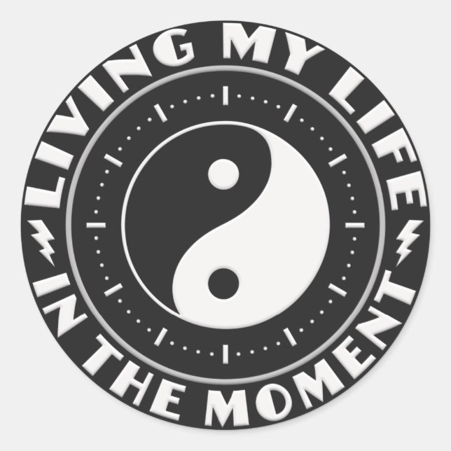 IN THE MOMENT custom stickers (Front)