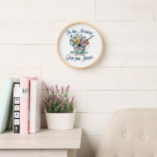 In the Morning give me Jesus round wall clock