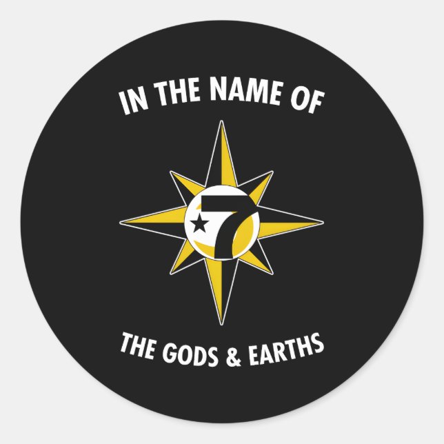 In The Name Of The Gods Ehs Allah 5 Percent Classic Round Sticker (Front)