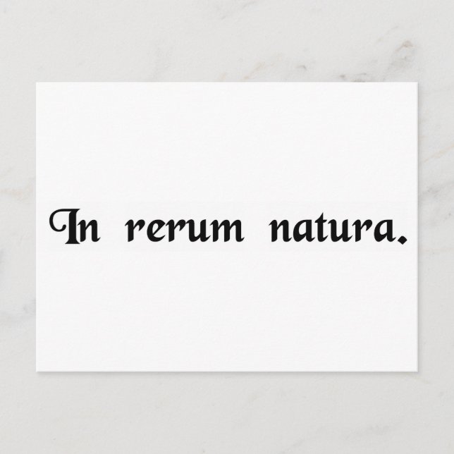 In the nature of things. postcard (Front)