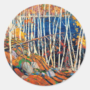 In the Northland, fine art by Tom Thomson, Classic Round Sticker