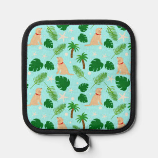 In the Ocean Blue Tropical Golden Pup Pot Holder
