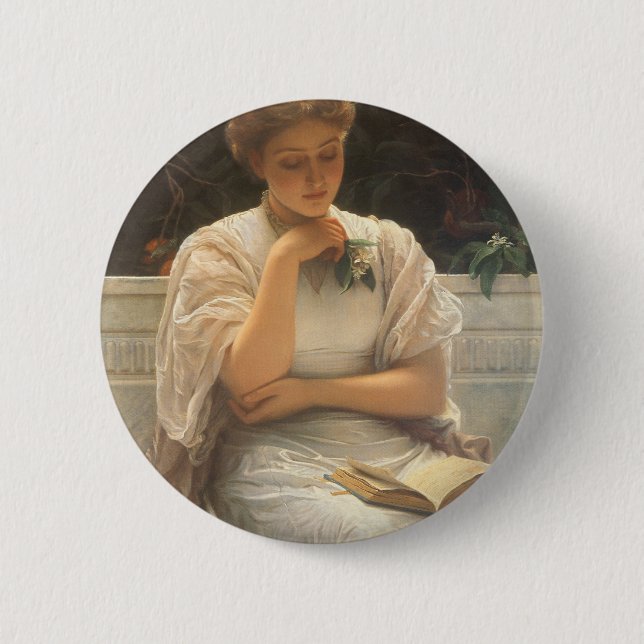 In the Orangery by Charles Edward Perugini 2 Inch Round Button (Front)