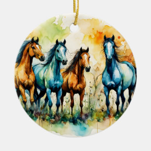 In the Pasture Ceramic Ornament