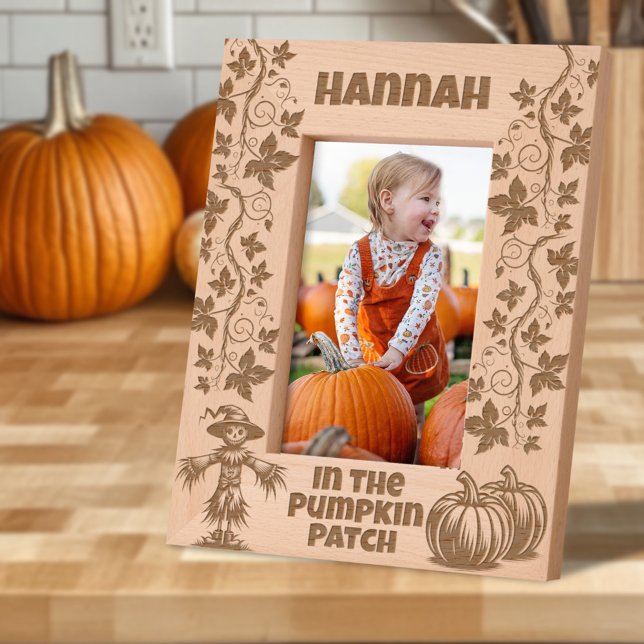 In the Pumpkin Patch, Fall Custom Name Etched Frames (Creator Uploaded)