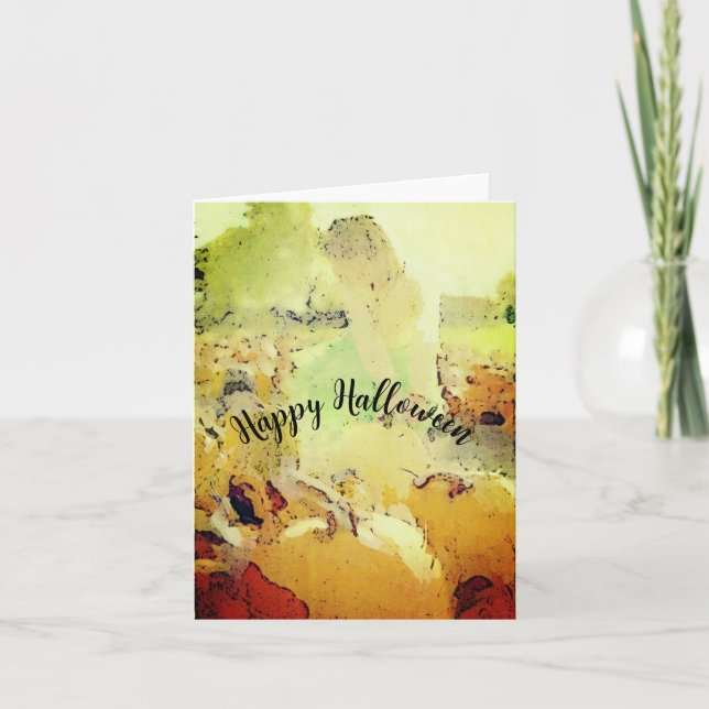 In the pumpkin patch happy Halloween greeting card (Front)