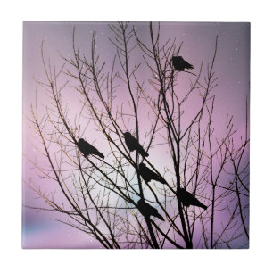 In The Purple Night Sky Tile