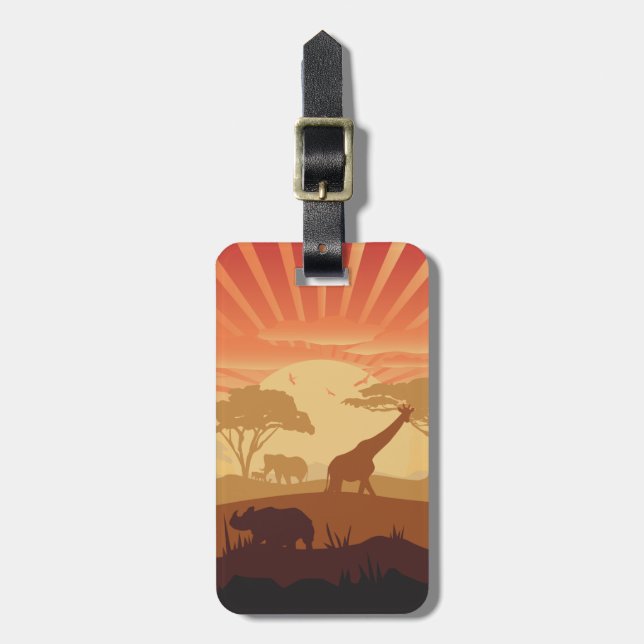 In The Safari  Luggage Tag (Front Vertical)