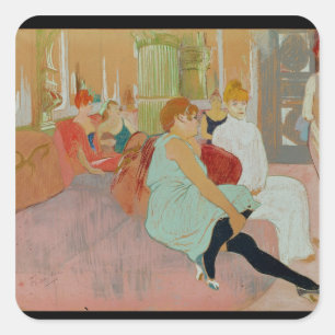 In the Salon at the Rue des Moulins, 1894 Square Sticker