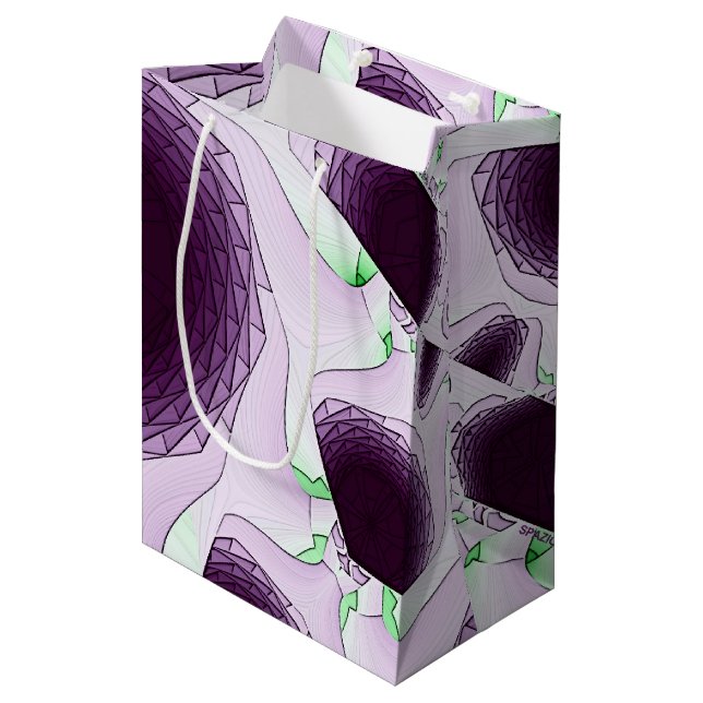 In the shade of colour Violet Medium Gift Bag (Front Angled)