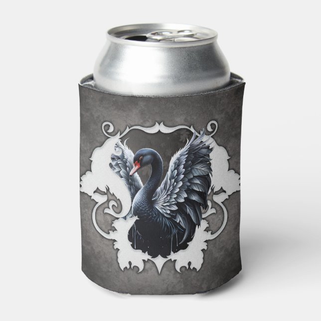 In the shadow of elegance: A black swan. Can Cooler (Can Front)