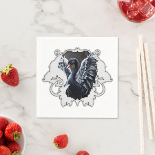 In the shadow of elegance: A black swan. Napkin