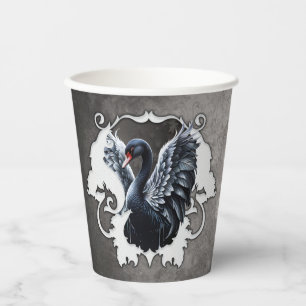 In the shadow of elegance: A black swan. Paper Cups