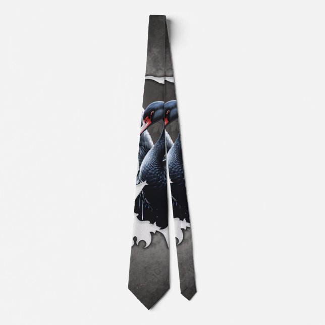 In the shadow of elegance: A black swan. Tie (Front)