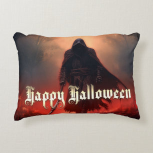 In the shadow of the Grim Reaper - Halloween Accent Pillow