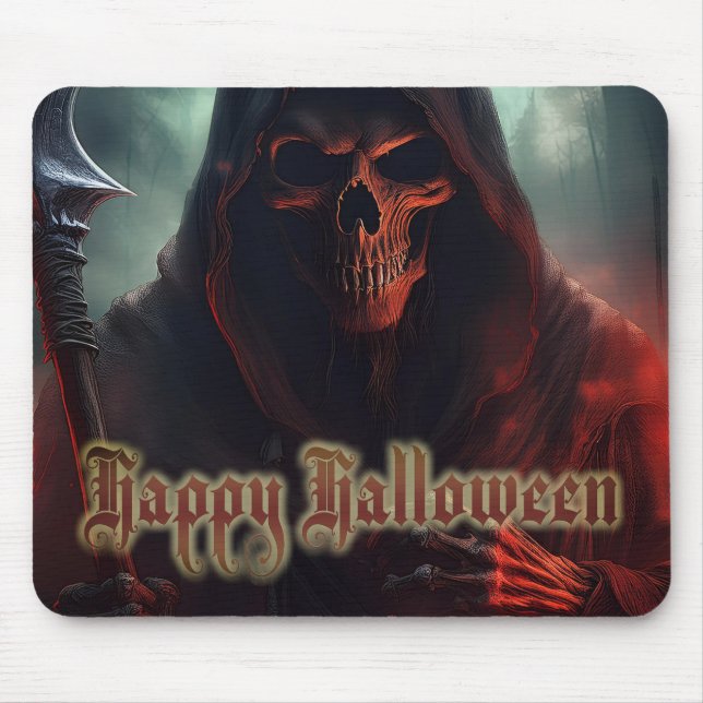 In the shadow of the Grim Reaper - Halloween Mouse Pad (Front)