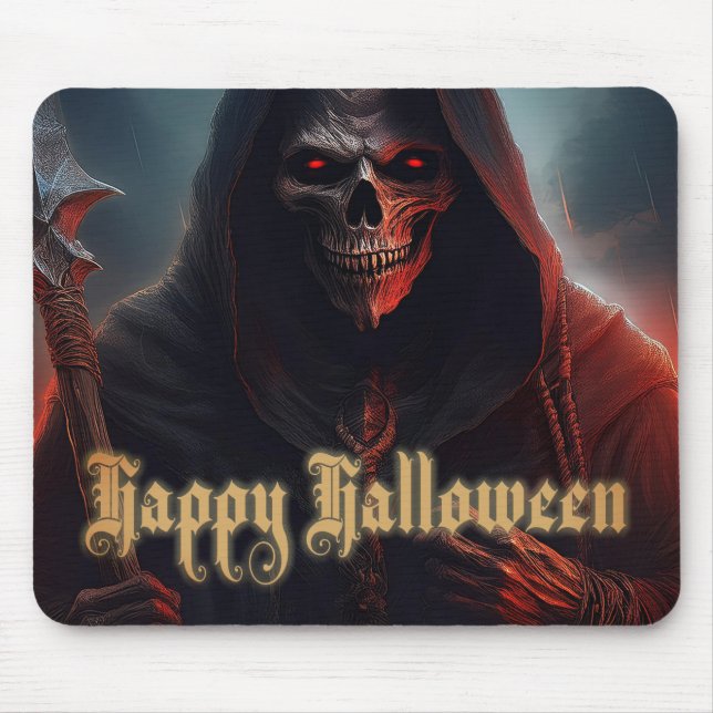In the shadow of the Grim Reaper - Halloween Mouse Pad (Front)