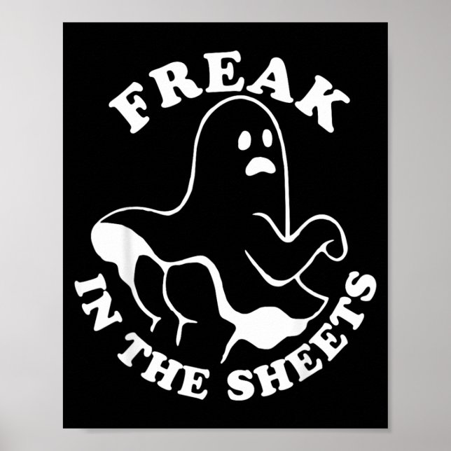 In The Sheets Funny Halloween Boo Ghost Poster (Front)