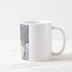 "In The Snow Again" Blue Merle Sheltie Coffee Mug