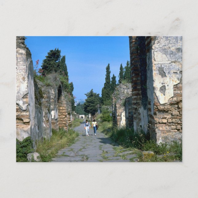 In the streets of Pompeii Postcard (Front)