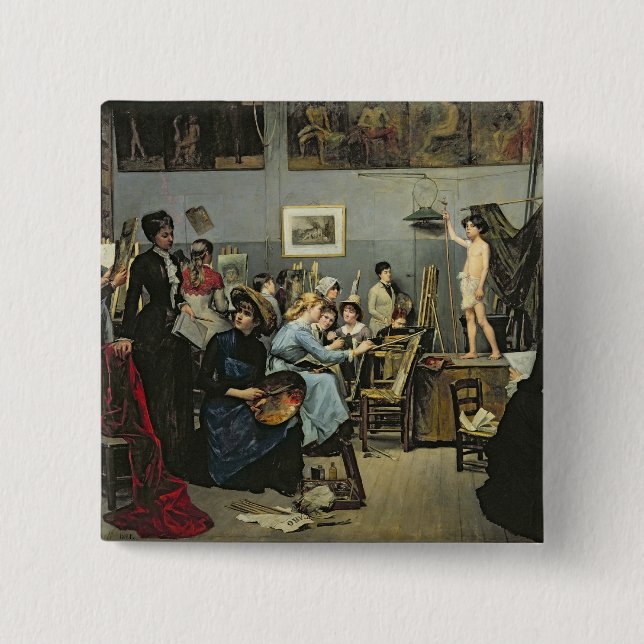 In the Studio 2 Inch Square Button (Front)