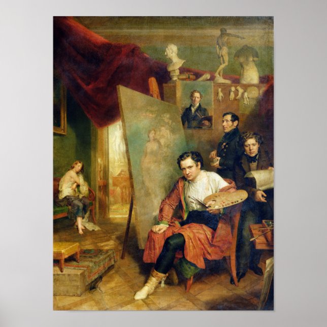 In the studio of the painter, 1832 poster (Front)