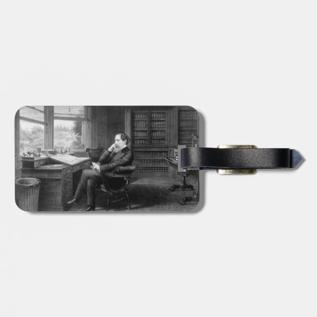 In the Study of Charles Dickens Luggage Tag (Back Horizontal)