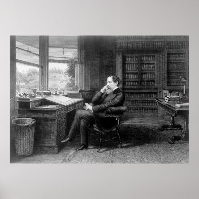 In the Study of Charles Dickens Poster (Front)
