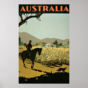 In The Sun ~ Australia  Vintage Travel Poster