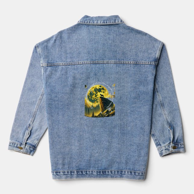In the vast expanse of Yellowstone Denim Jacket (Back)