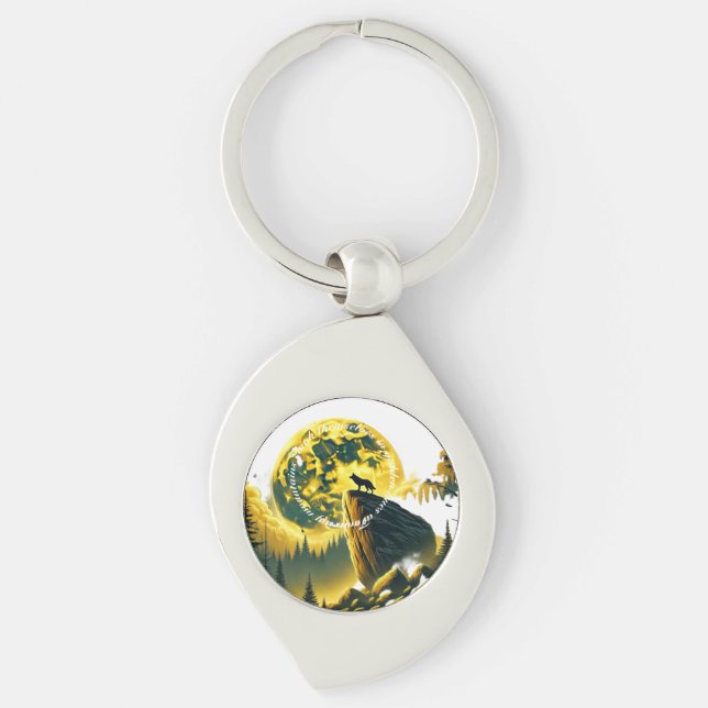 In the vast expanse of Yellowstone Keychain (Front)
