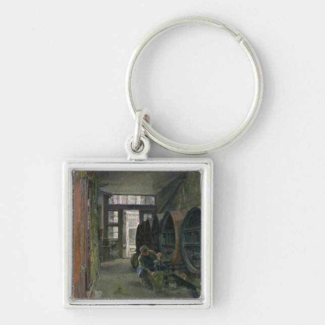 In the Vinegar Factory in Hamburg, 1891 Keychain (Front)