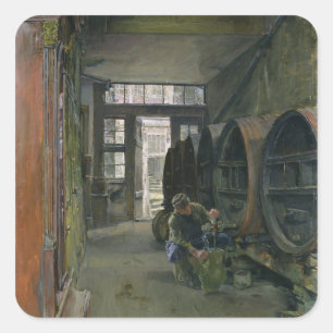 In the Vinegar Factory in Hamburg, 1891 Square Sticker