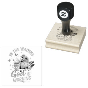 In The Waiting... Rubber Stamp