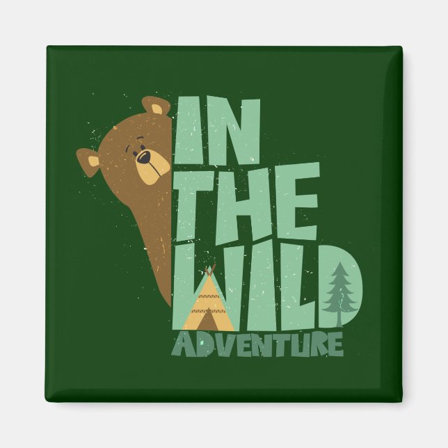 In The Wild Adventure Bear Magnet (Front)