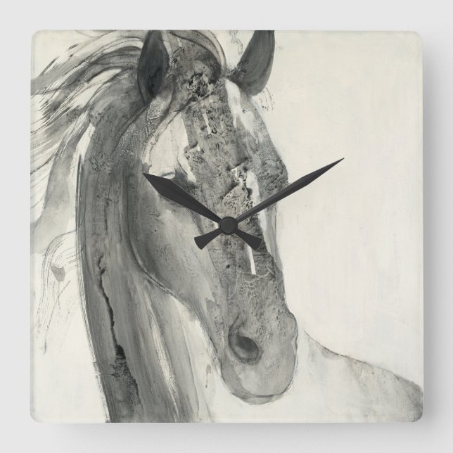 In the Wind I Square Wall Clock (Front)