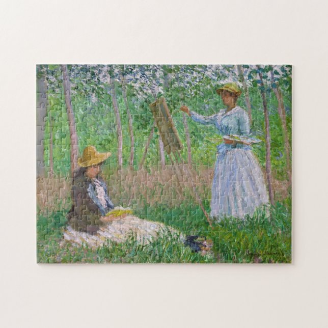 In the Woods at Giverny Monet Fine Art Jigsaw Puzzle (Horizontal)