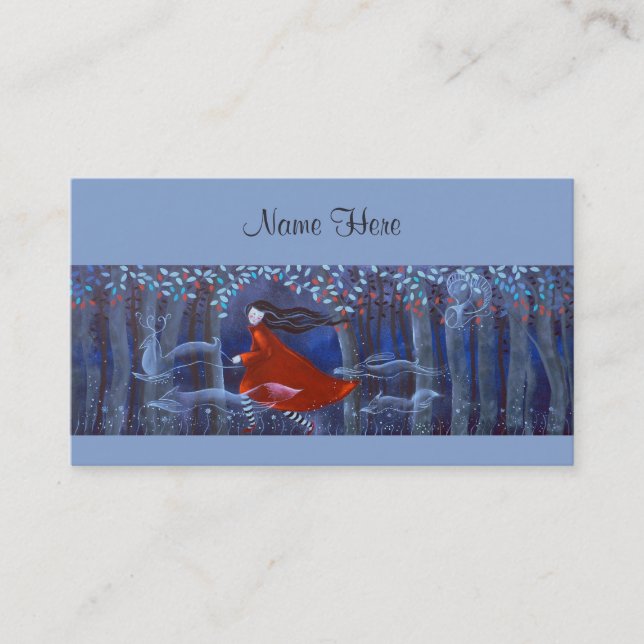 In The Woods With Animal Spirits. Business Card (Front)