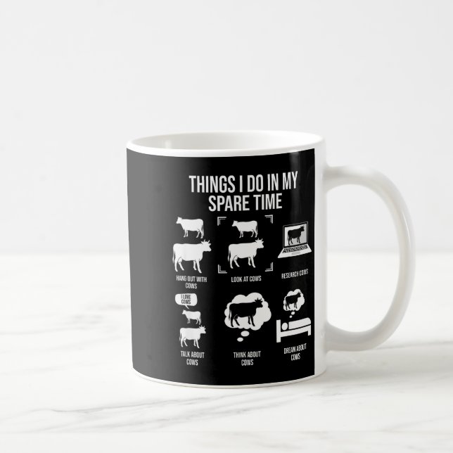 In Things Spare Time Cow Farmer Coffee Mug (Right)