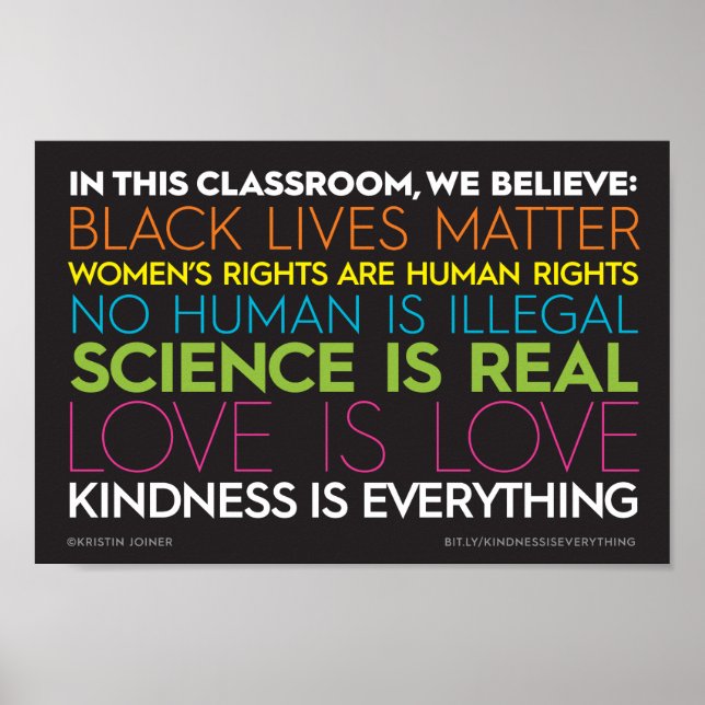In This Classroom... Kindness Is Everything Sign (Front)