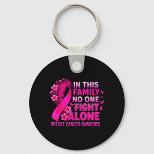 in This Family Fight Alone Breast Cancer Awareness Keychain