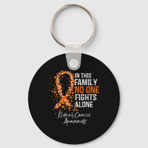 In This Family Fights Alone Shirt Kidney Cancer Keychain
