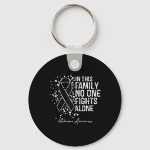 In This Family Fights Alone Shirt Melanoma Awarene Keychain