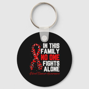In This Family Nobody Fight Alone Blood Cancer Awa Keychain