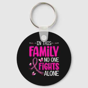 In This Family Nobody Fight Alone Breast Cancer Aw Keychain