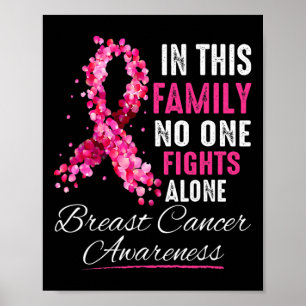 In This Family Nobody Fight Alone Breast Cancer Aw Poster