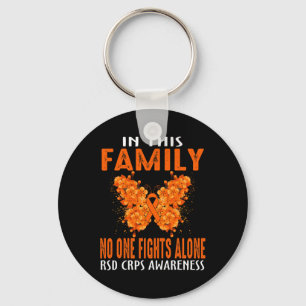 In This Family Nobody Fight Alone Rsd Crps Awarene Keychain